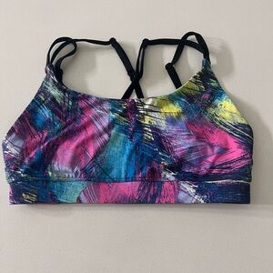 Velocity‎ multicolor workout bra athletic adjustable straps women's large